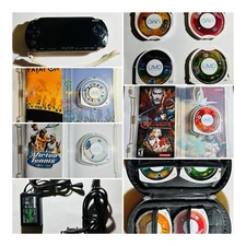 SONY PSP 1001 with Games and Carrying Case