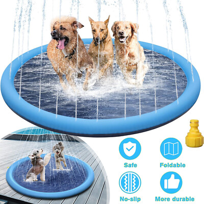 Garten Splash Pad Spritzpad für Kinder Hund Sprinkler Wasserspielmatte Spielzeug
