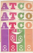 THREE 3 ORIGINAL ATCO RECORDS COMPANY SLEEVES FOR 45s - 1970s