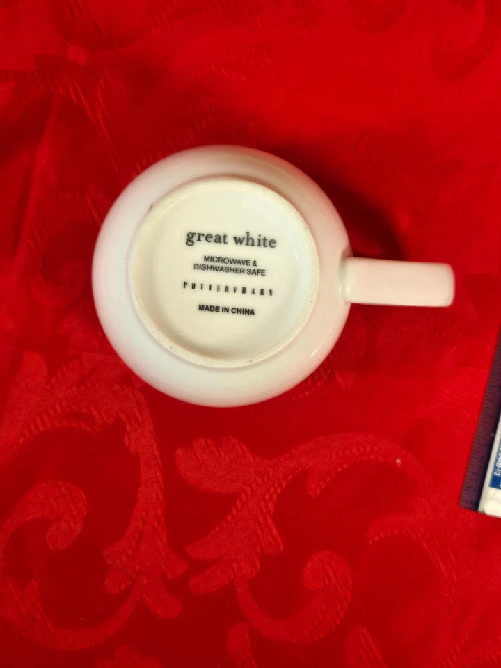 Taza de café Pottery Barn GREAT WHITE Collection Foto 3 de 3