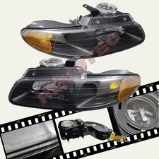 1 par de faros negros 96 97 98 99 00 Dodge Caravan Plymouth Voyager