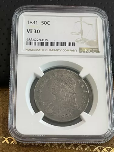 1831 Capped Bust Half Dollar NGC Certified VF 30 Wonderful Original Coin WOW