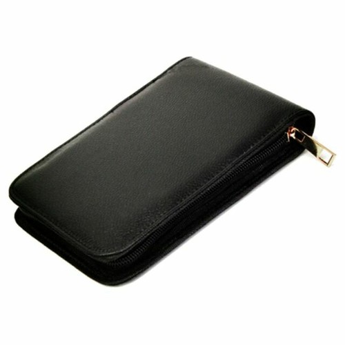 Isvgxsz Clearance Small Pencil Pouch, 1 PC Leather Aesthetic Pencil Case Portable Zipper Pencil Bag Vintage Pencil Organizer Stationery Bag For Pens Markers Makeups Change Coins Slim Design