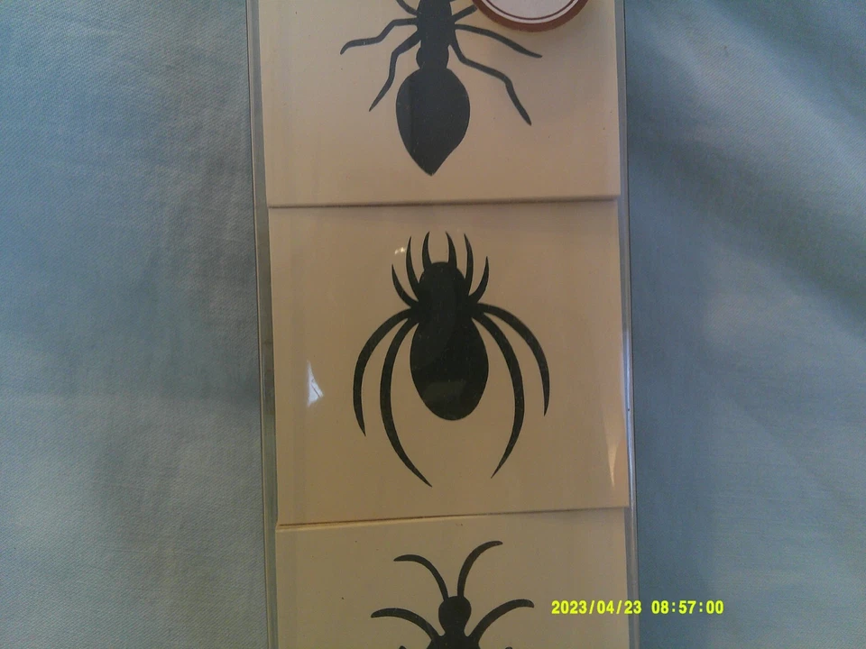 Martha Stewart Crafts Wooden Stamps Insects Spider Ant Wasp Halloween! - Image 3 of 4