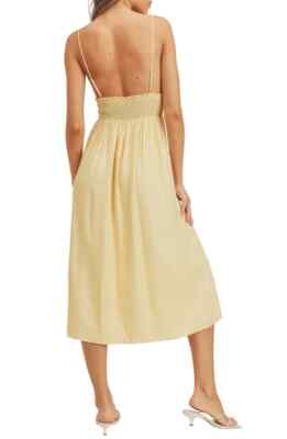 lush midi dress Lady Black Tie - Lush Lime Midi Dress With Square Neckline