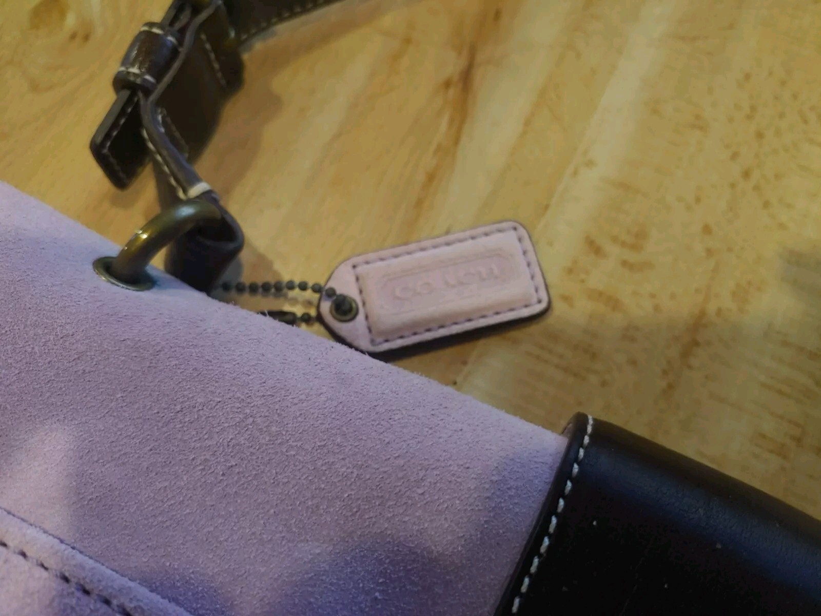 Coach Violet Rectangular Suede Shoulder Bag Handb… - image 9