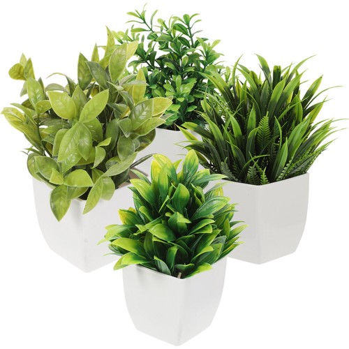 4PCS Artificial Potted Plant Plants Fake Decorations Mini Dining Table Room