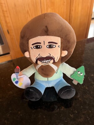 Bob Ross Painter 8'' Happy Tree Stuffed Plush Doll Phunny Kidrobot Artist