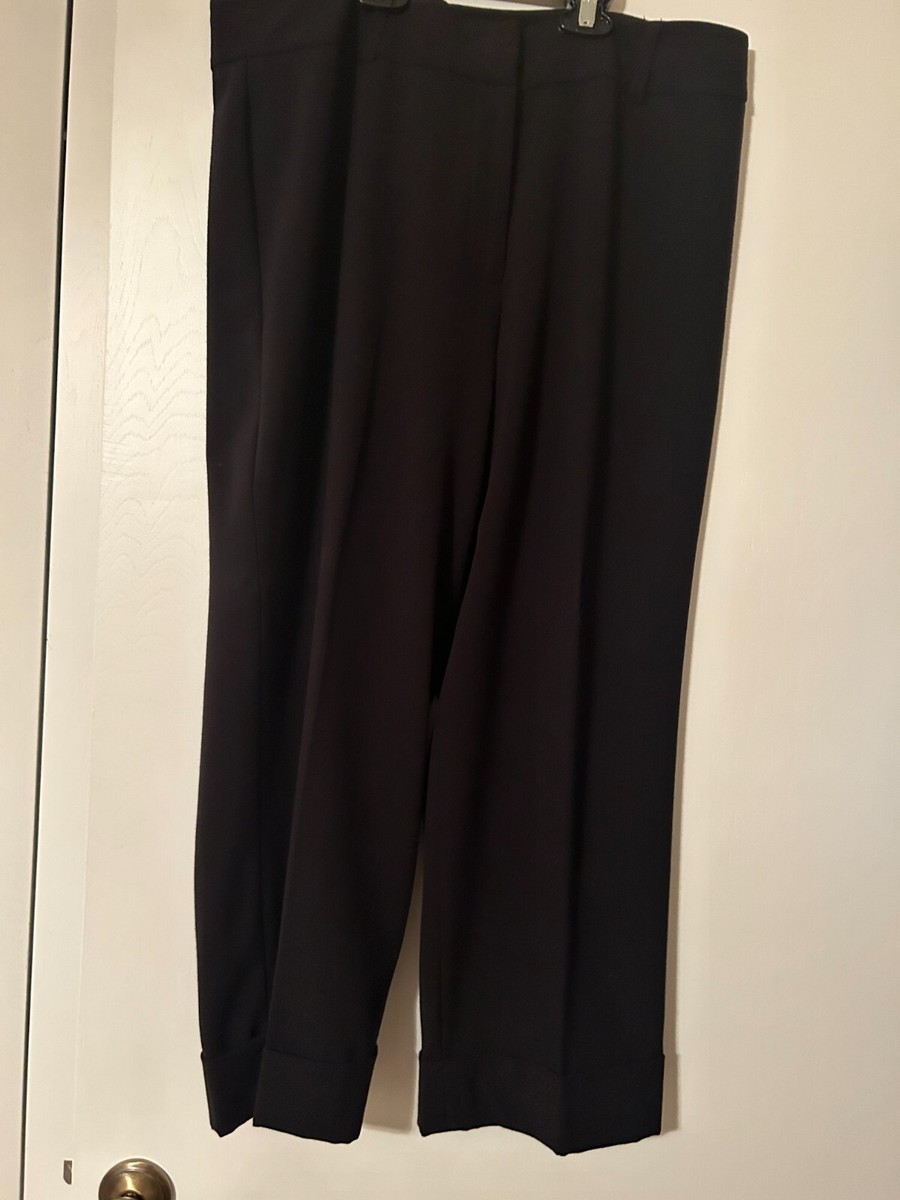 Alia Pants And Capris ALIA Woman's Black Capri Pants With Cuffs