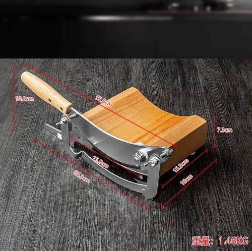 Biltong Cutter Beef Jerky Slicer Herb Ginseng Slicer Meat Knife Solid Beech Wood - Picture 3 of 10
