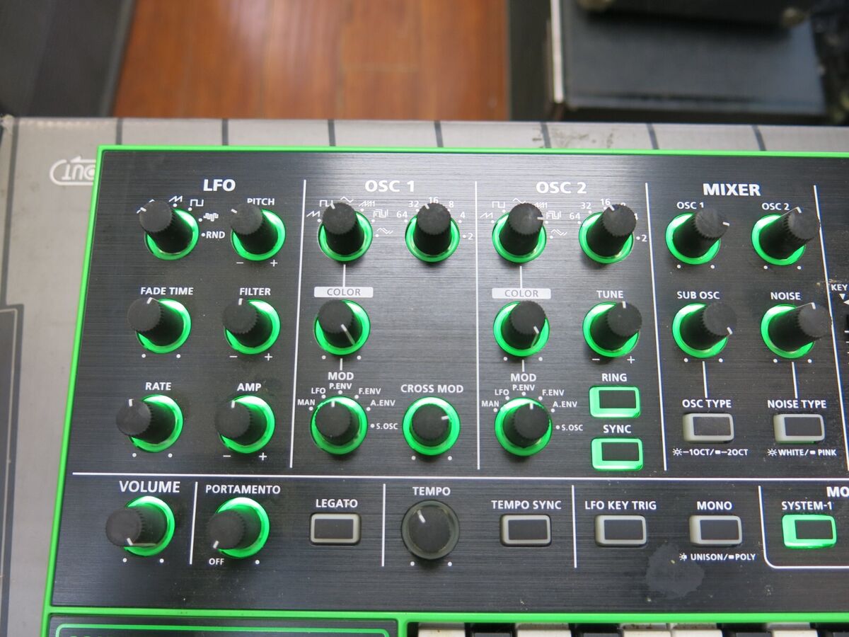 Roland System-1 Synthesizer Plug-Out with power supply and Roland System-1 Synthesizer Plug-Out with power supply and