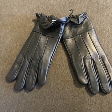 Womens Black Leather Gloves