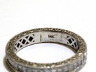 14k white gold 2.28ct clarity enhanced diamond engagement ring wedding band set — photo 7