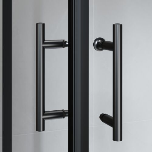 Black Sliding Shower Screen 900/1000/1200mm and Base Adjustable Size Enclosure - Picture 19 of 37