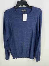 J Crew Sweater Mens Small Blue Long Sleeve Pullover Cotton Preppy