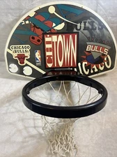 Vintage 90’s HUFFY SPORTS NBA Chicago BULLS INDOOR Basketball Backboard RIM Hoop