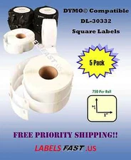 5 Rolls Dymo® Compatible Multipurpose Packing Labeling Address Name Labels 30332