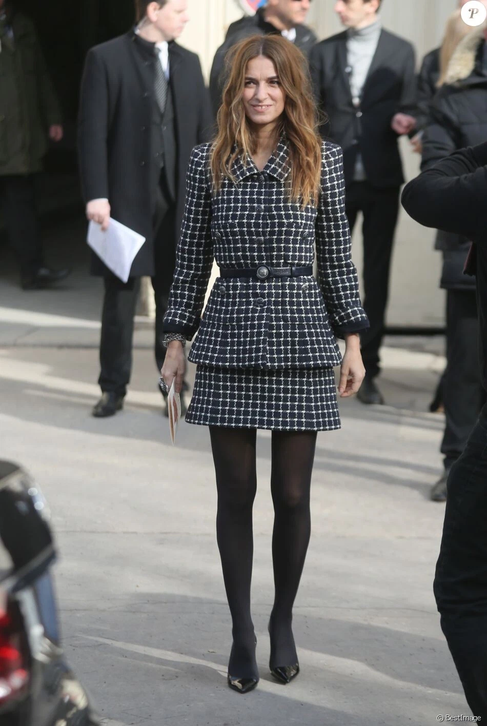 GIACCA DA PASSERELLA CHANEL 18A HAMBURG BLU NAVY BIANCA BOTTONI CC 40