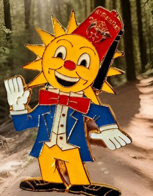 Adorable Shriners Sun Man Pin