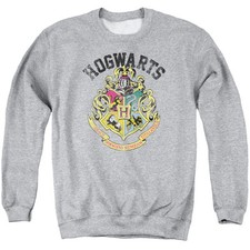 HARRY POTTER HOGWARTS CREST Licensed Adult Pullover Crewneck Sweatshirt SM-3XL