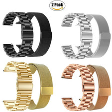 2 Pack Stainless Steel Band  Milanese Strap For Samsung Galaxy Watch 3 Active 2
