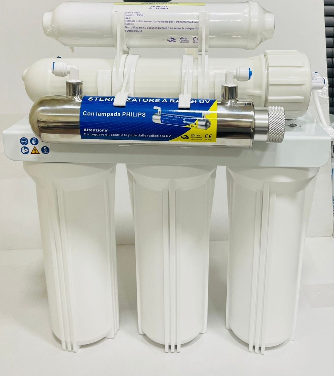 Depuratore Acqua 7 Stadi Con UV - Under Sink, Ultrafiltrazione 0.01 Micron, Con Rubinetto - Foto 9