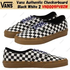 Vans Authentic Checkerboard - Black White Gum for sale | eBay