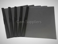 Black A4 Clip Bar Slide Binder Report Bound File Presentation Folders Quickclip