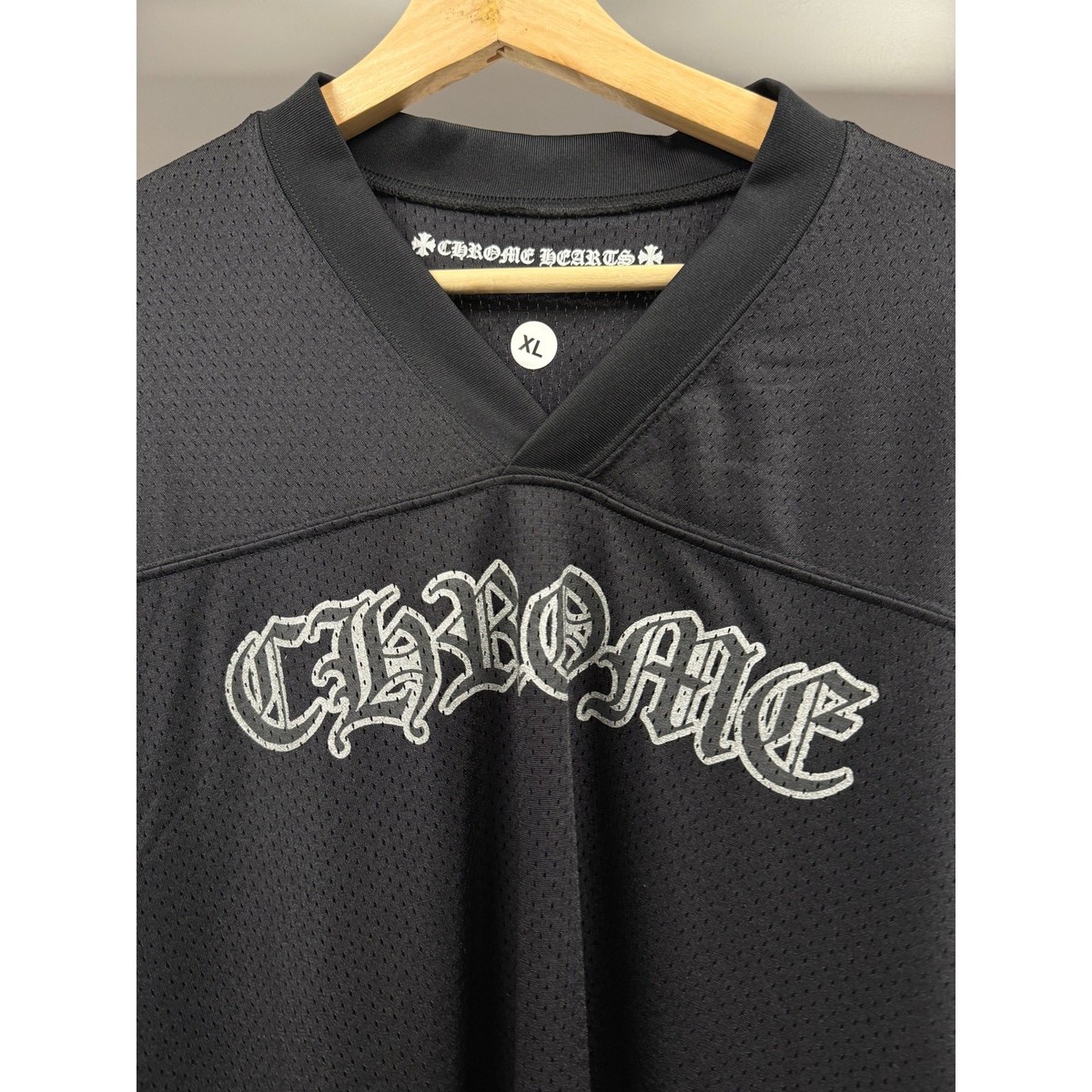 Chrome Hearts Stadium Mesh L/S Warm Up Jersey Black - XL | eBay