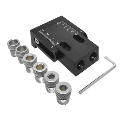 15-Degree Angle Woodworking Oblique Hole Locator 8Pc Angle Drill Guide Set9102