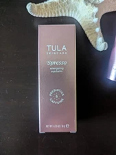 TULA SkinCare Spresso Energizing Eye Balm Pink .35 oz 10 g Full Size NIB