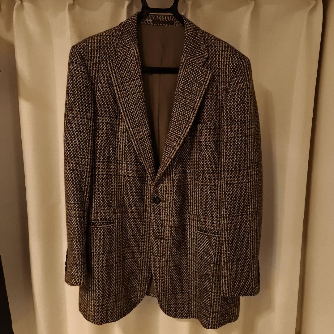 Burberry Tweed Check Pattern Jacket Alpha Mohair … - image 1