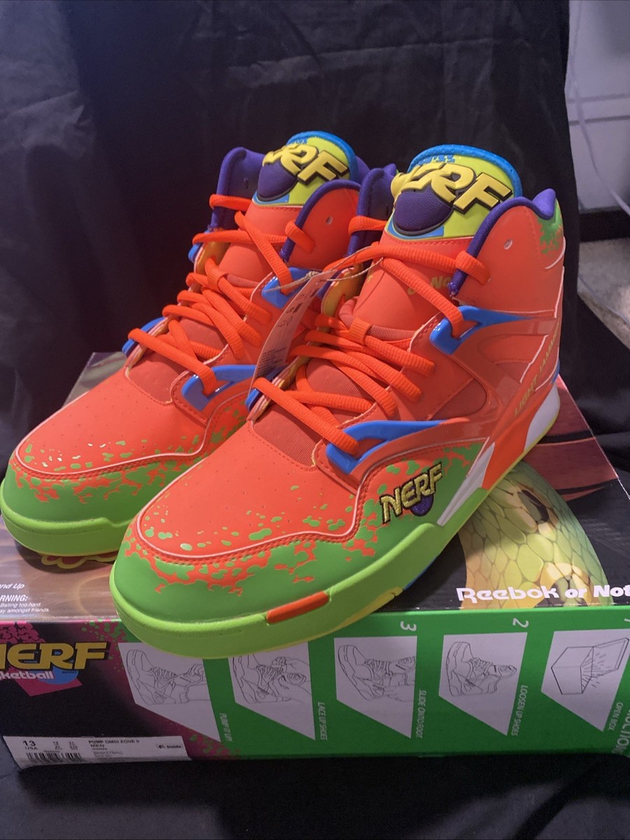 Size 13 NERF x Reebok Pump Omni Zone Light Jammer for sale