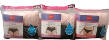 Women Hi Cut Cotton Tagless Brief Panties 2XL Soft Waistband 3 Packs 6 panties