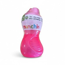Munchkin Spill Proof Mighty Grip Flip Straw Sippy Cup 12 M Pink 10oz