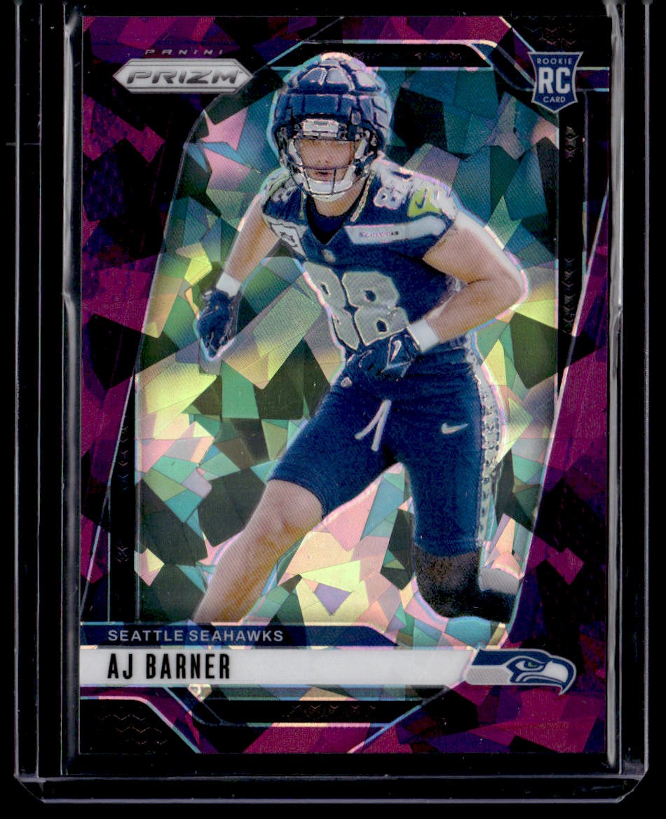 2024 Panini Prizm #304 AJ Barner Purple Ice #/225