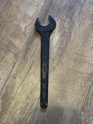 Vintage Maschinenschlüssel metrisch 27 mm Maulschlüssel, Asahi ASH TOOLS, Japan geschmiedetes Werkzeug