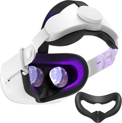 SUPERUS VR Headband Silikon Face Cover Quest 2 Kompatibel Anti-Schweiß