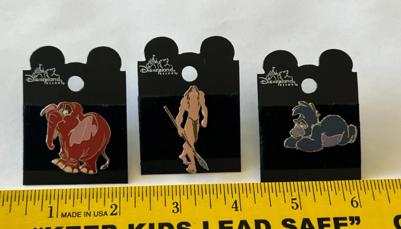 Disney Tarzan Pin Set 3 Tarzan Tantor Terk