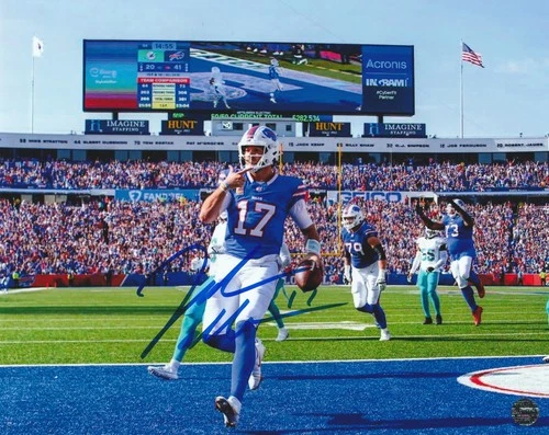 Josh Allen Autographed Buffalo Bills 8x10 Photo with COA-Matching Hologram