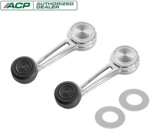 1968-1970 Ford Mustang Complete Chrome Window Handles Knobs & Backing Plates Kit