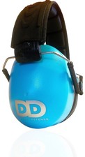Decibel Defense Ear Protection, 37 dB NRR Muffs BLUE Regular, Blue
