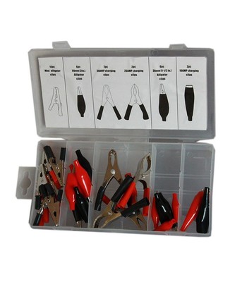 2 x morsetti per batteria, pinze di ricarica, batteria (T50
