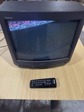 Sony Trinitron KV-13M42 13" Color CRT TV Retro Gaming w/ Remote Tested Works