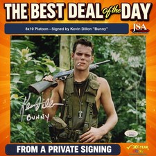 Kevin Dillon Signed 8x10 Photo as Bunny from Platoon JSA Private Signing