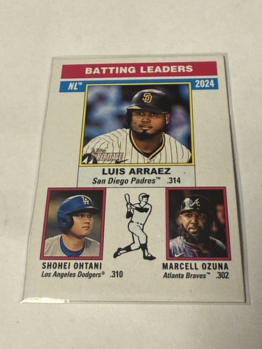 2025 Topps Heritage - League Leaders Shohei Ohtani, Marcell Ozuna, Luis...