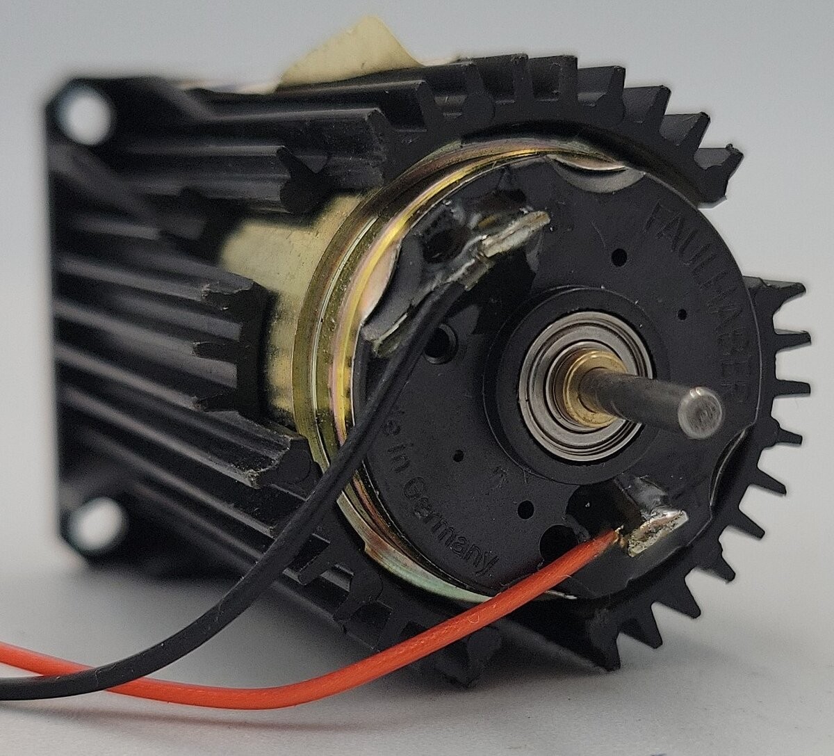 Faulhaber 2342L012CR 12 Volt DC Motor with Mounting Frame and Wiring Connector