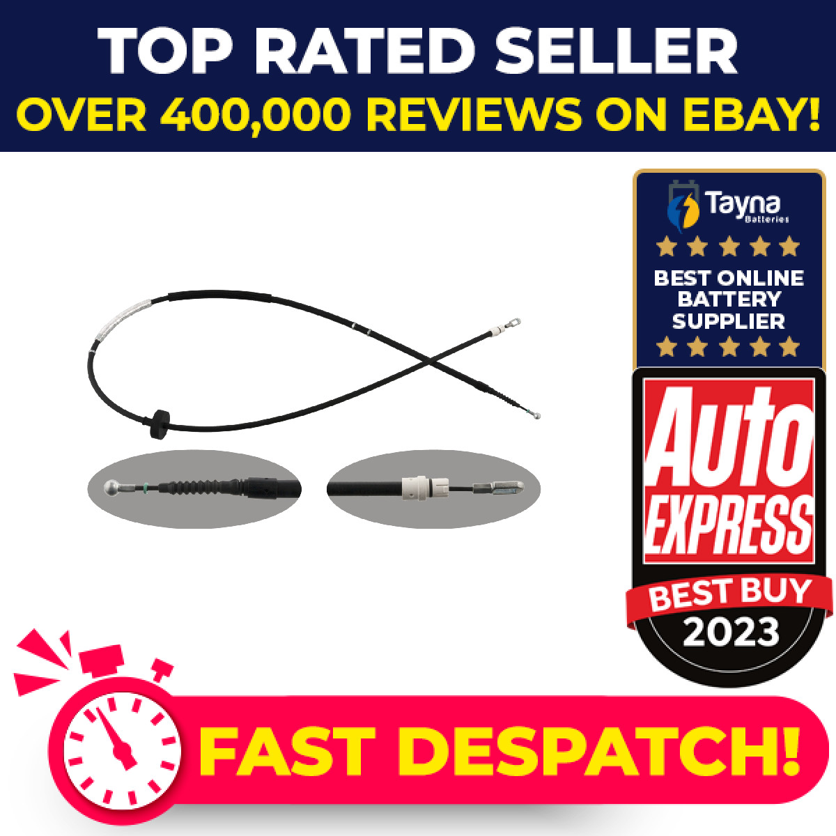 Handbrake Cable fits AUDI A4 B6, B7 3.0 Rear Left 00 to 06 Hand Brake Parking