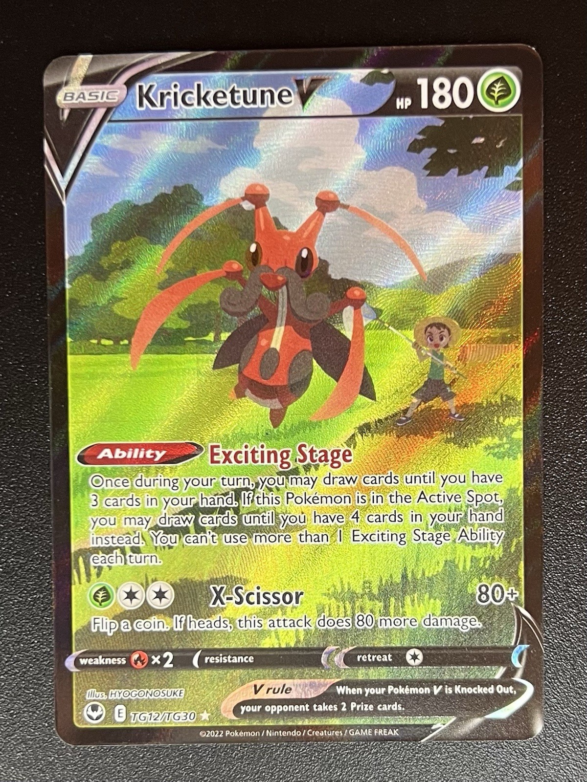 Kricketune V TG12/TG30 Sword & Shield - Silver Tempest Trainer Gallery Pokemon