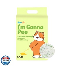 DOOBIT 100 Cassava Cat Litter, Natural Clumping Litter, Dust-Free, Super Clu